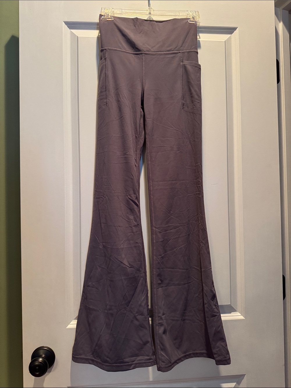 Athleta Mauve High-Waist Flare Leggings